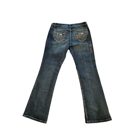 LV Jeanswear Jeans Women Size 15/16 Black Denim Bootcut leg Mid Rise Ramie Blend - Picture 2 of 6